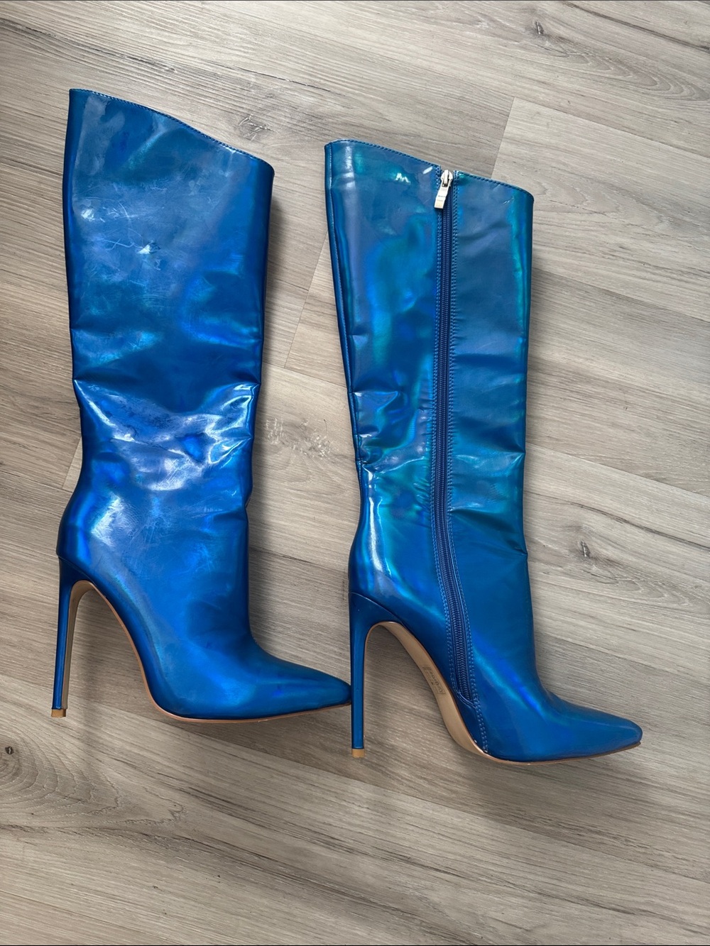 AZALEA WANG NOVA KNEE-HIGH HEEL BOOT